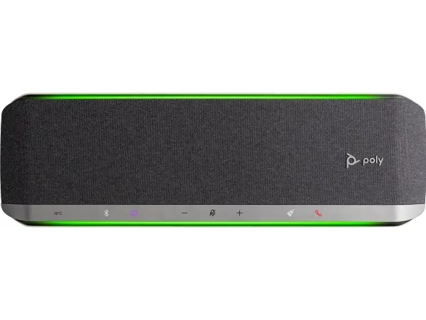 Poly Sync 60-M - Smart højttalertelefon - Bluetooth - kablet, trådløs - NFC - USB-A, USB-C - sølv - Certified for Microsoft Teams, Zoom Certified