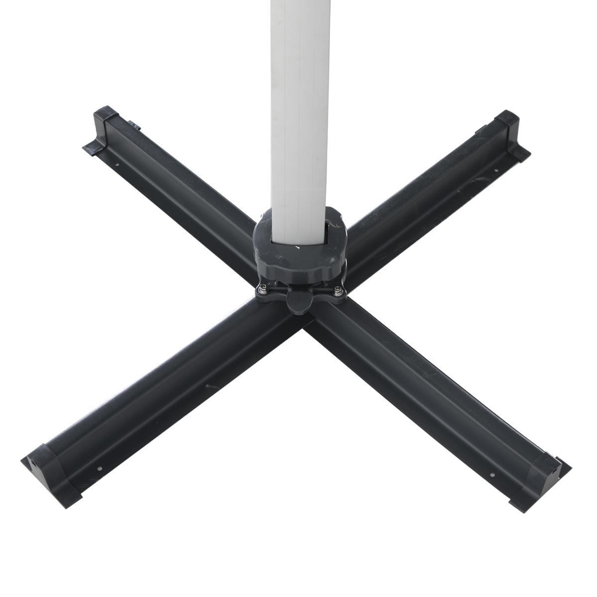 PARASOL DECENTRE EQUADOR 3X3M LED ARDOISE