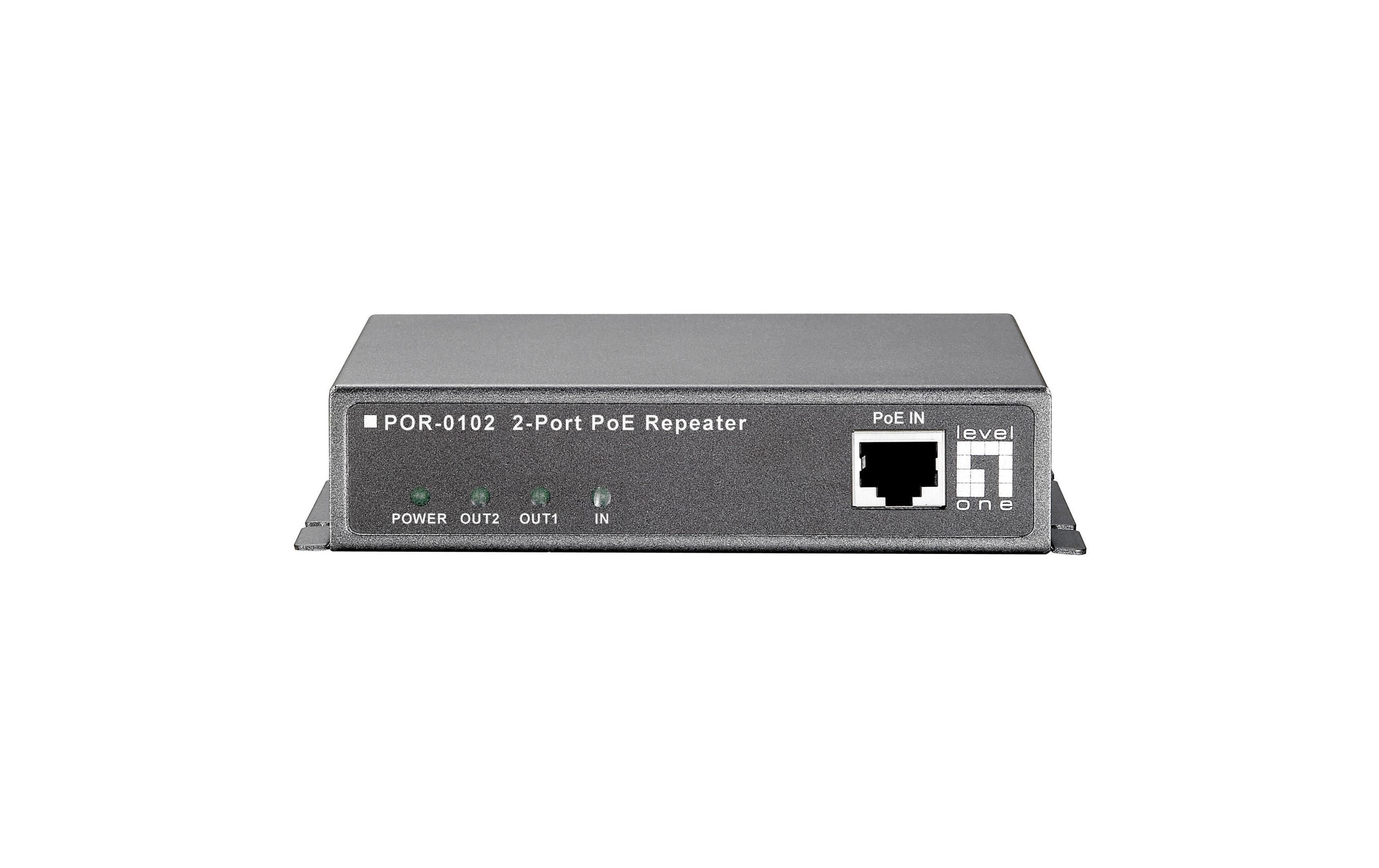 PoE Extender POR-0102<br>PoE Extender für zwei Endgeräte, 100 m