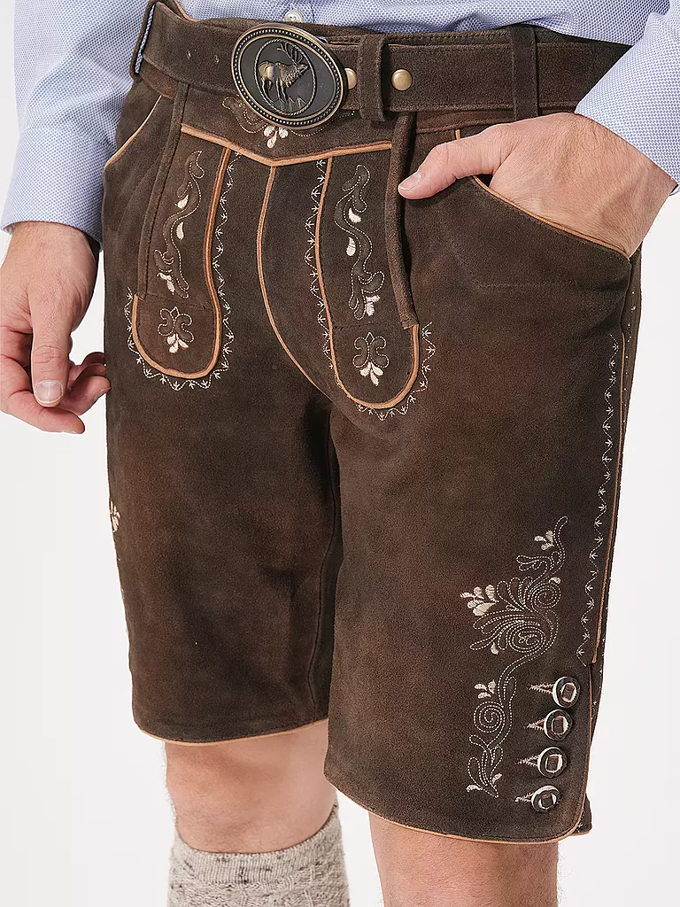 GWEIH & SILK Lederhose LEO braun