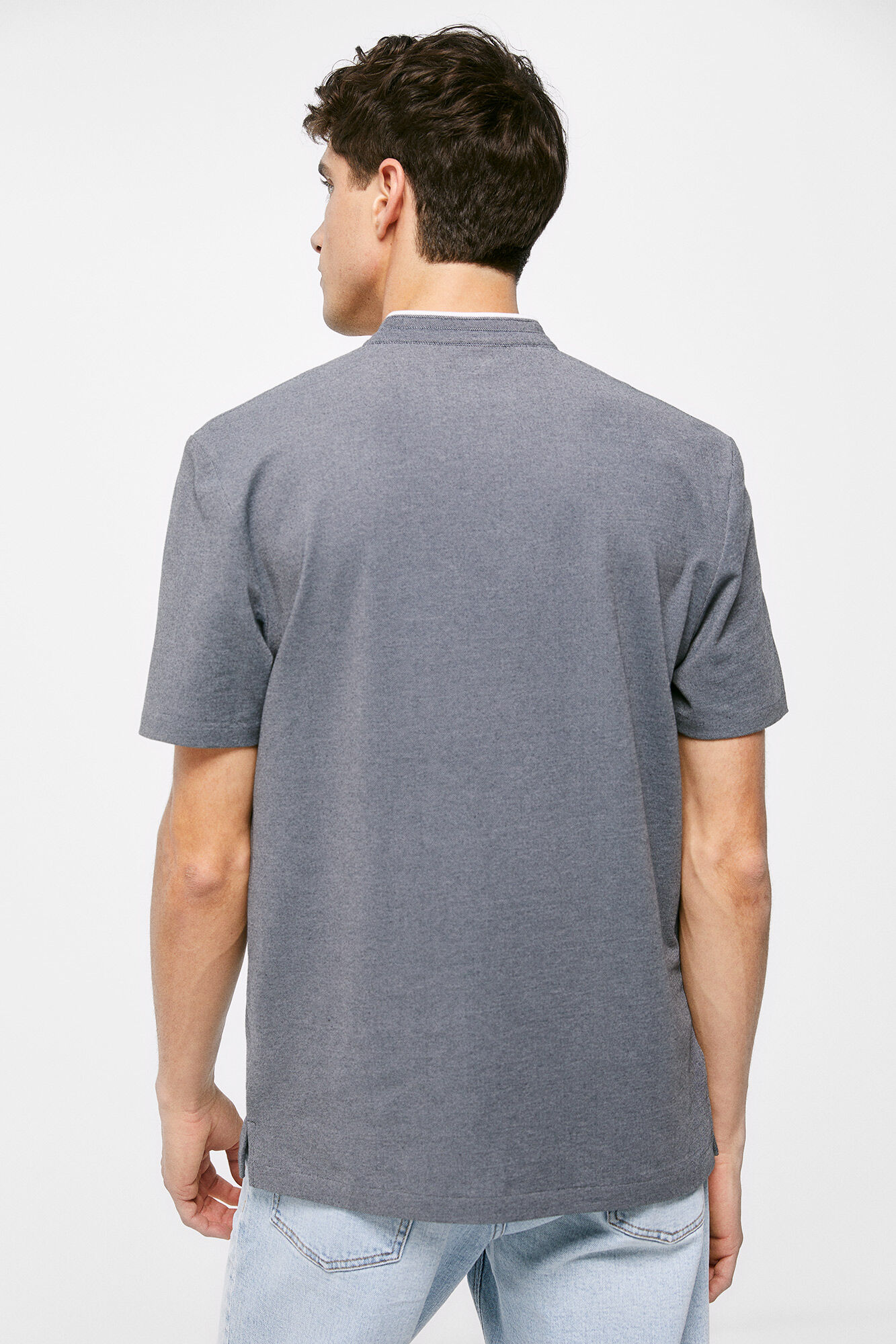 Polo Mao Oxford - Azul Escuro