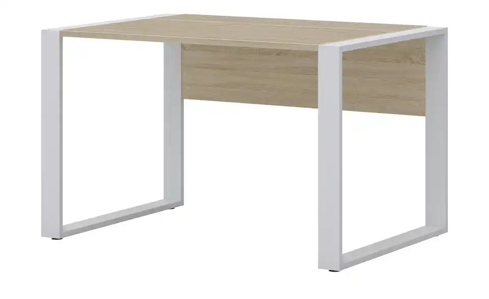 Schreibtisch Kasai 120x80 cm Eiche Sonoma (Nachbildung), Weiß