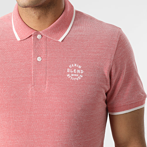 Polo Manches Courtes Nate 20708180 Rouge Chiné