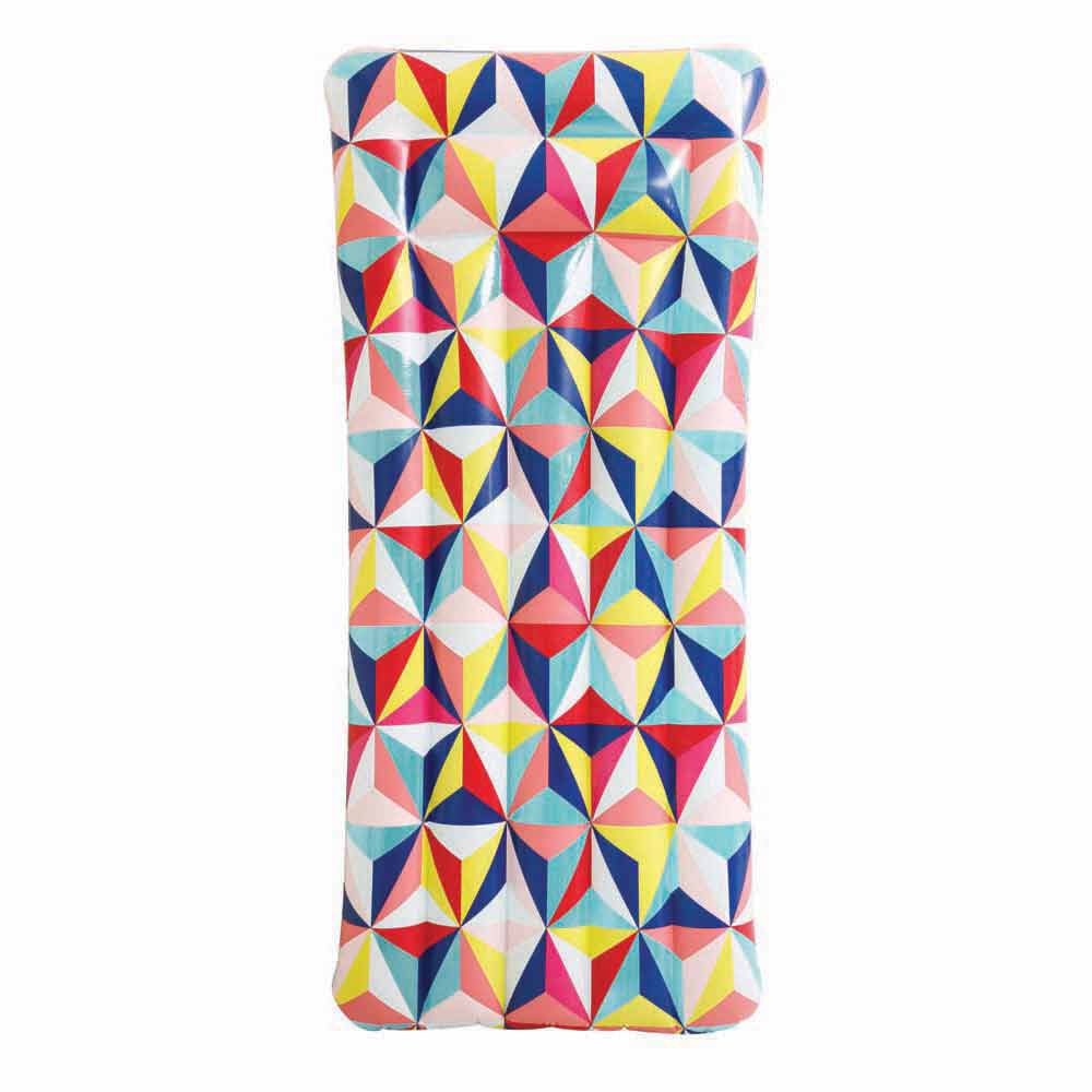 Matelas gonflable design Popblock prismes multicolores
