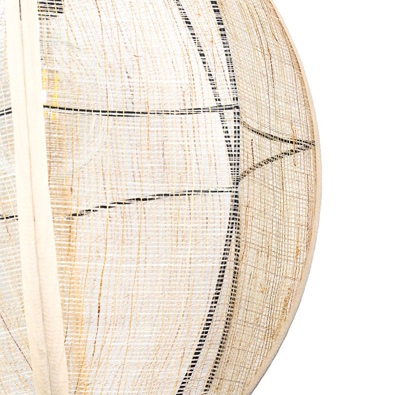 Oosterse hanglamp bruin stof 35 cm - Rob