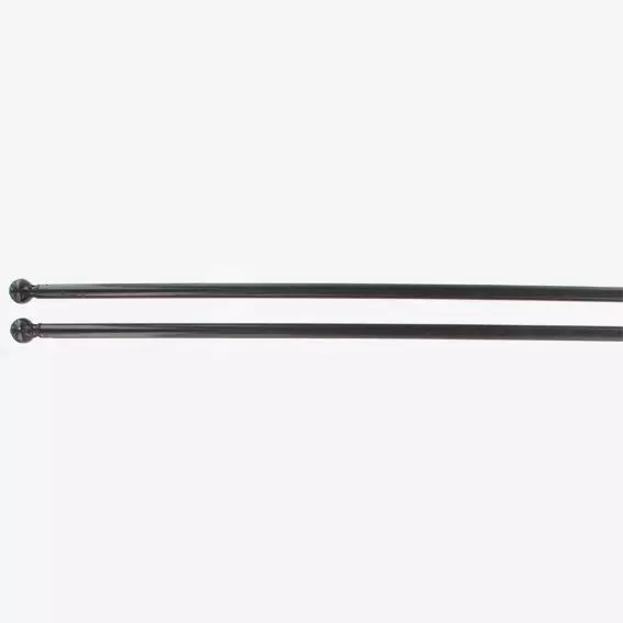 Lot de 2 tringles rondes extensibles (L110 cm) Noir