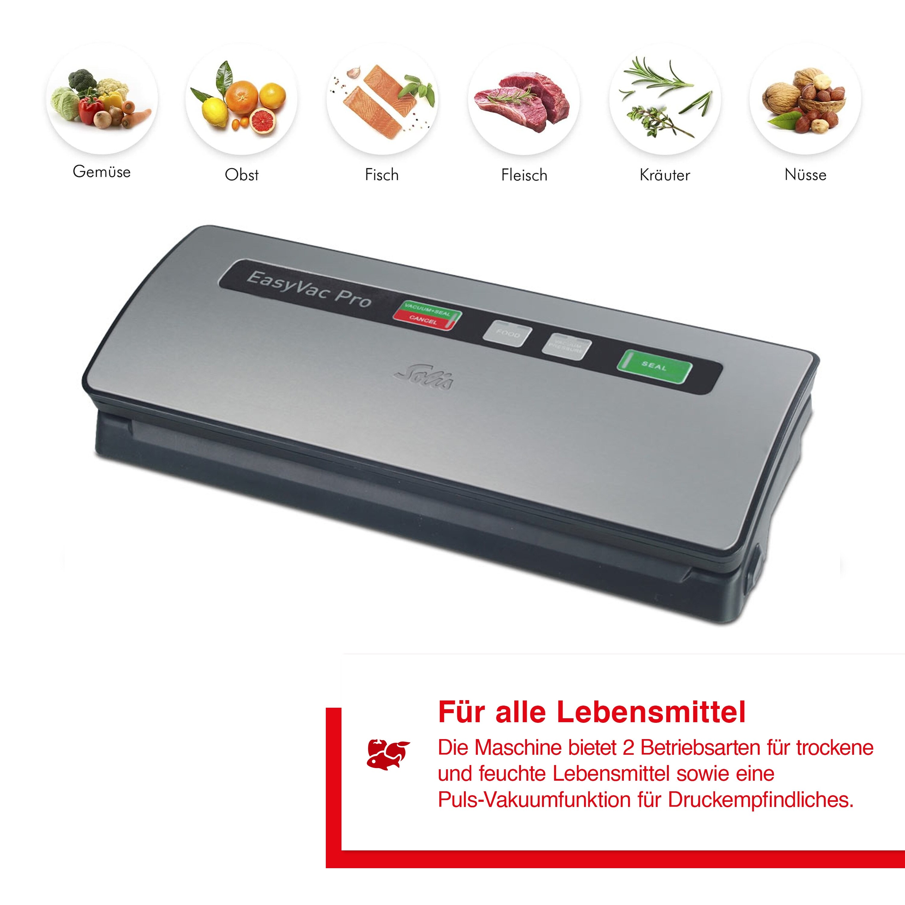 Solis Vakumierer 92213 silber
