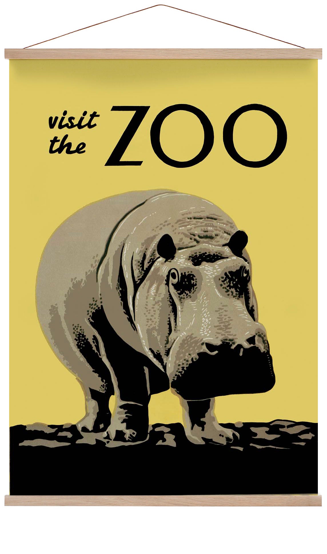 Besuche den Zoo Vintage Nilpferd