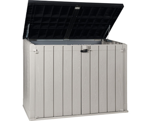 Stora Way Plus 2XL afvalbak, fietsenstalling inclusief gasveren, 178 x 109 x 140 cm, grijs