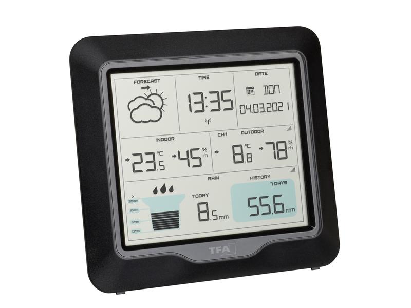TFA Dostmann Wetterstation Rain Pro Funk-Wetterstation mit Sender und Regenmesser