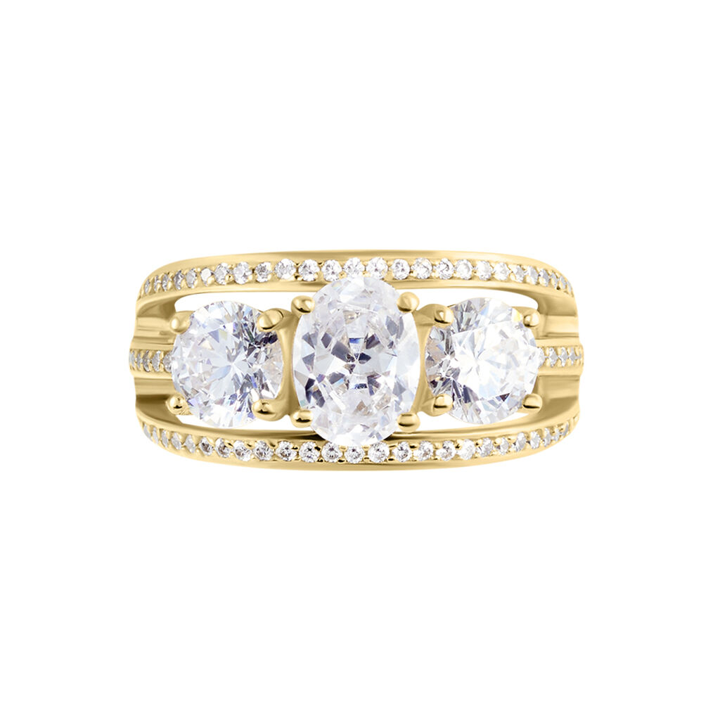 Bague Plaqué Or Jaune Anfisa Oxydes De Zirconium