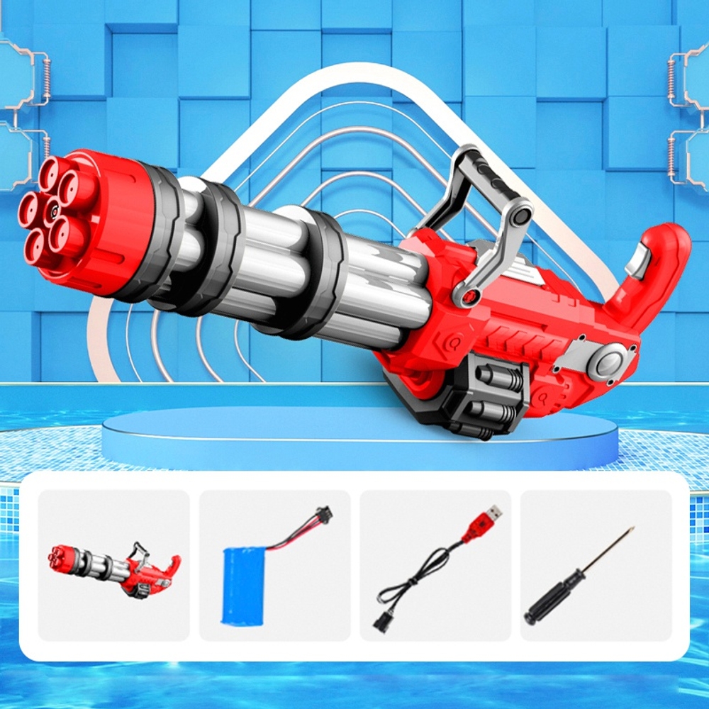 Gatlin Wasserpistole mit elektrischem Antrieb