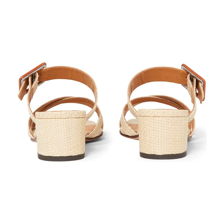 Rivecour Mules Raphia n°904 | Naturel