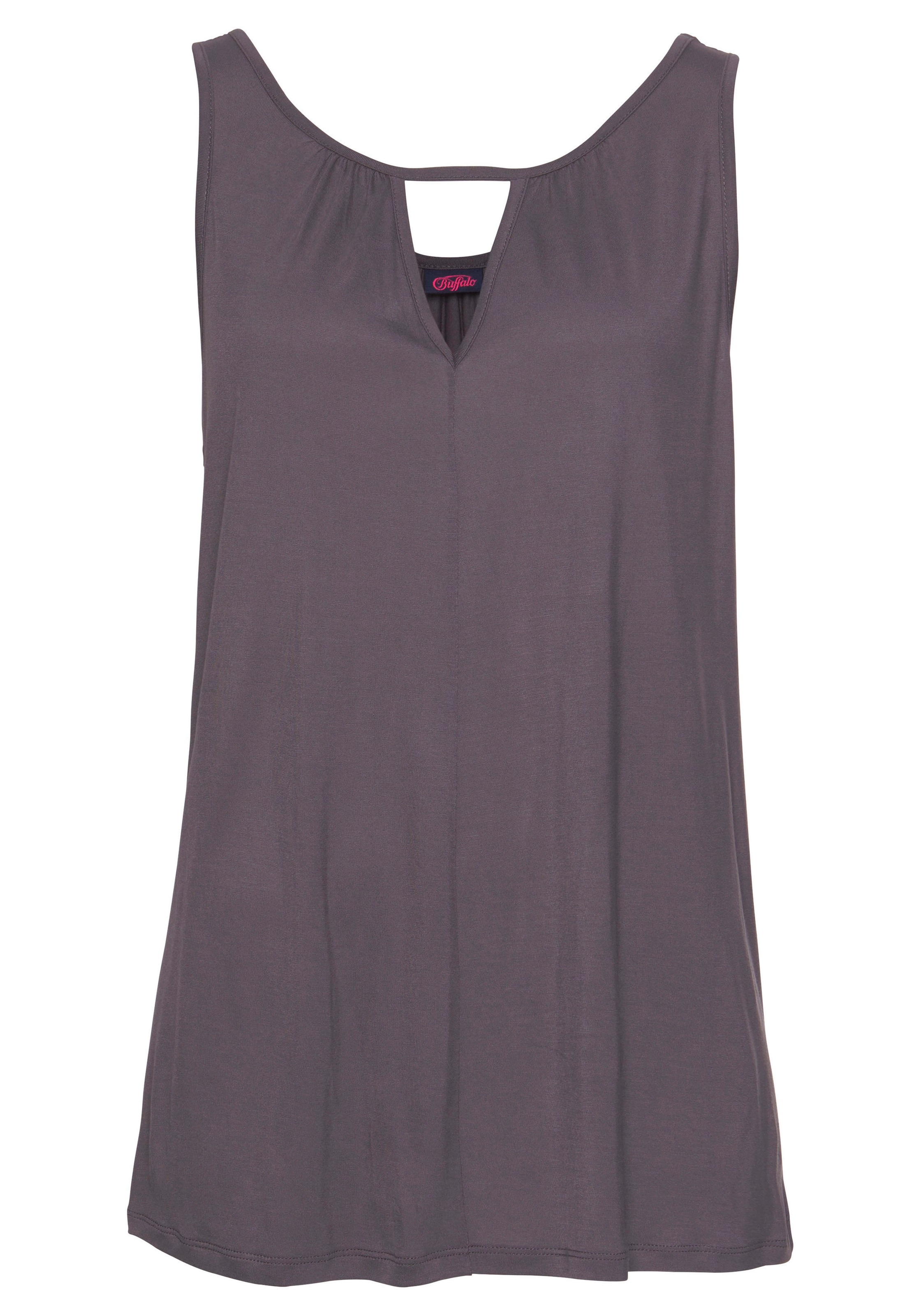Buffalo Strandtop mit leichter Raffung am Ausschnitt, Tanktop, Cut-Out
