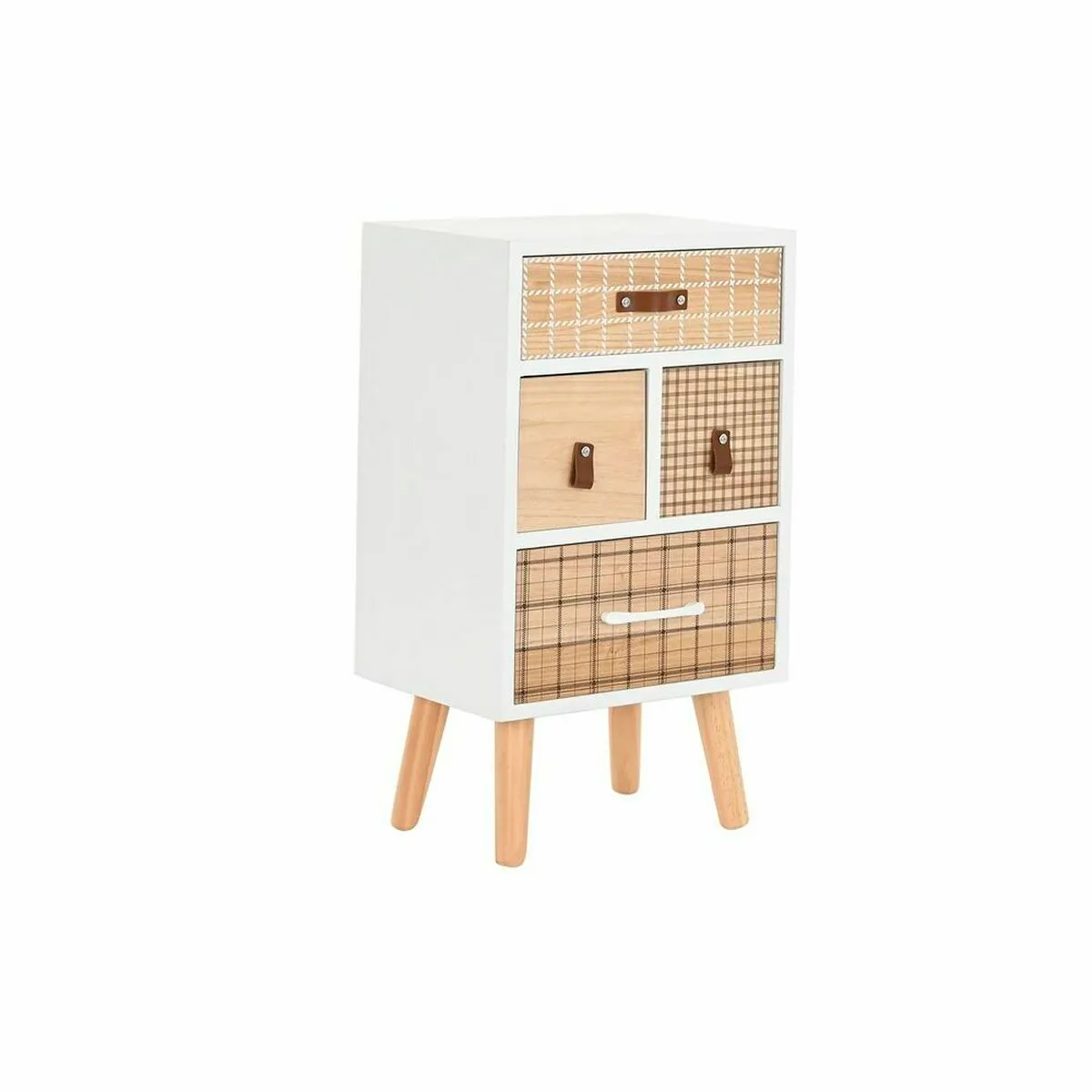 DKD Home Decor Table de Nuit - Naturel Blanc
