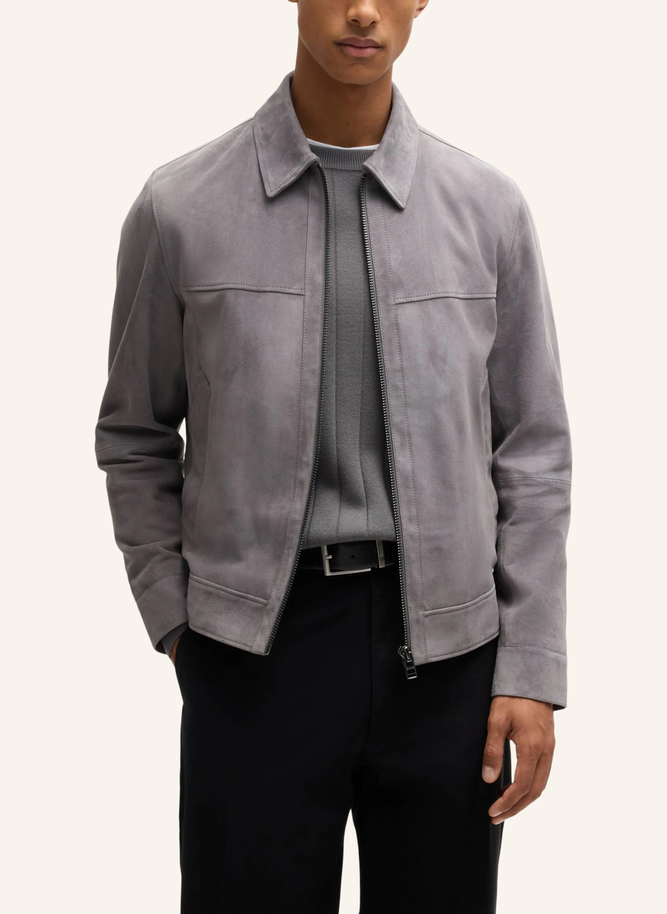 BOSS Lederjacke H-MALBANO5 Regular Fit