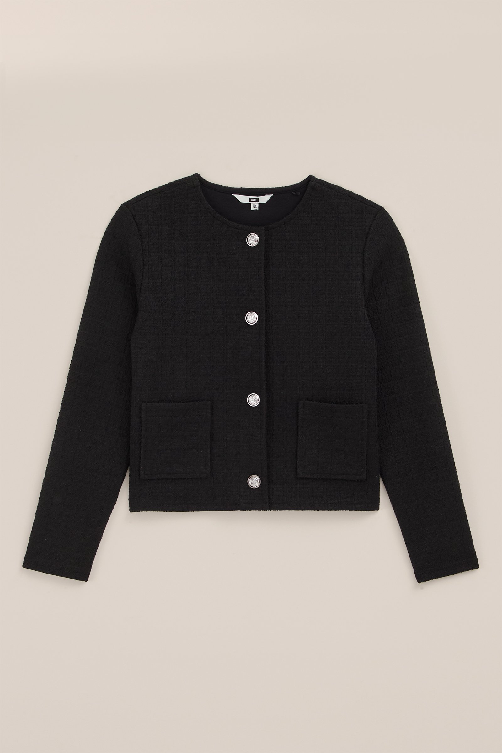 Meisjes bouclé vest WE Fashion Zwart