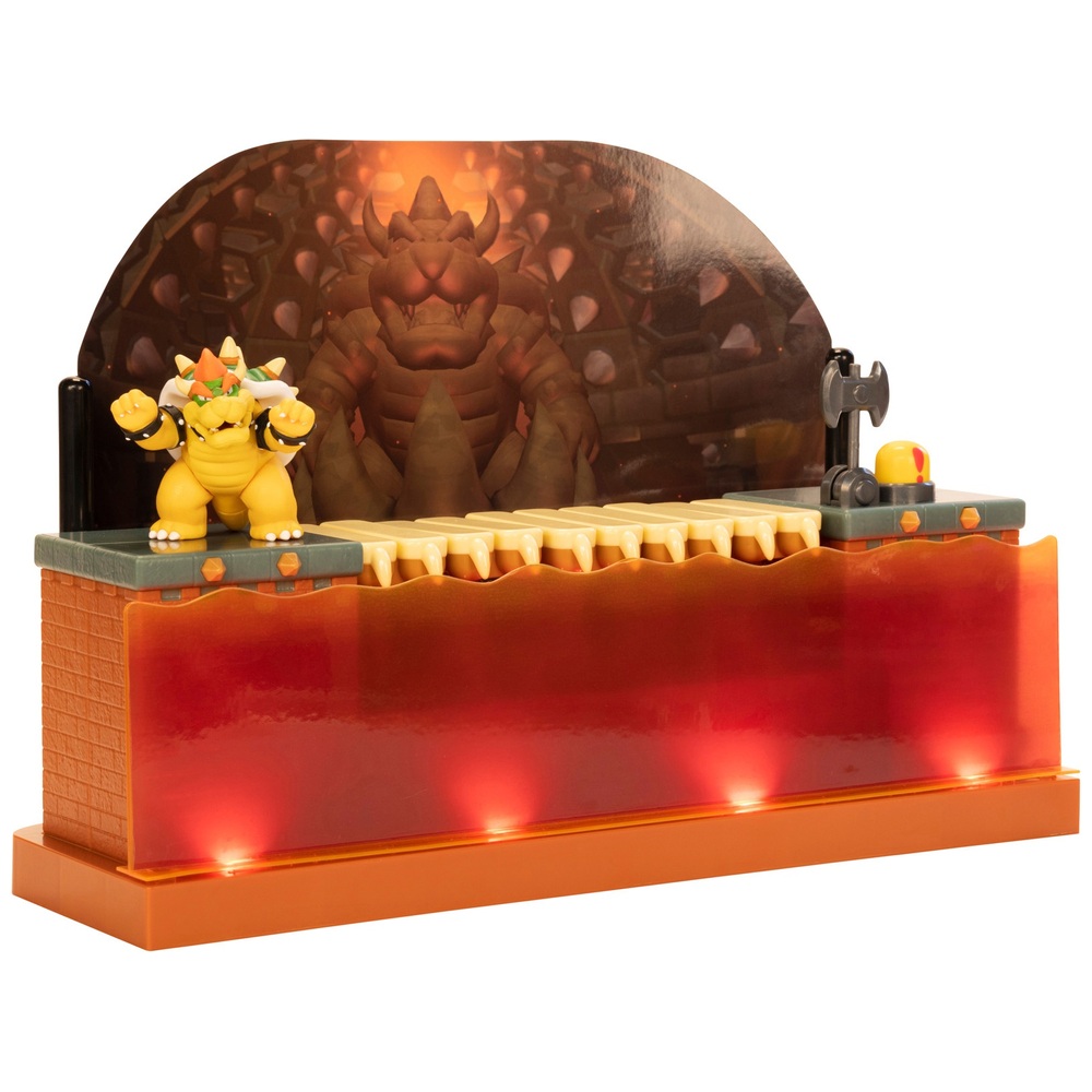 Super Mario Deluxe Bowser Kampfszene Spielset mit Licht und Sound