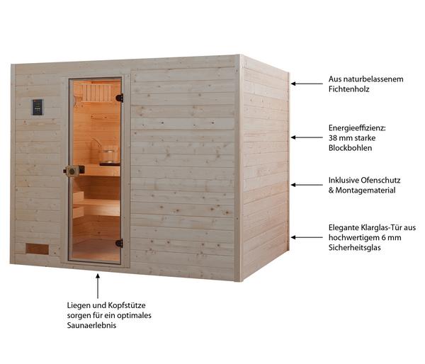 Weka Sauna Valida mit Glastür