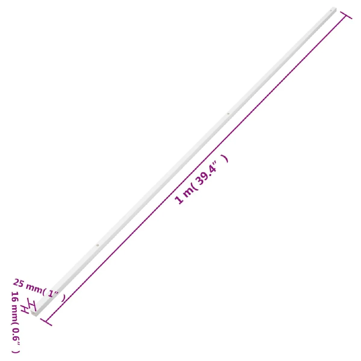 VidaXL Goulotte de câble 25x16 mm PVC