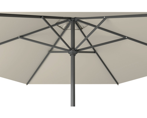 Cantilever parasol Nancy Soluna Ø 250 cm Polyester (PES) ecru