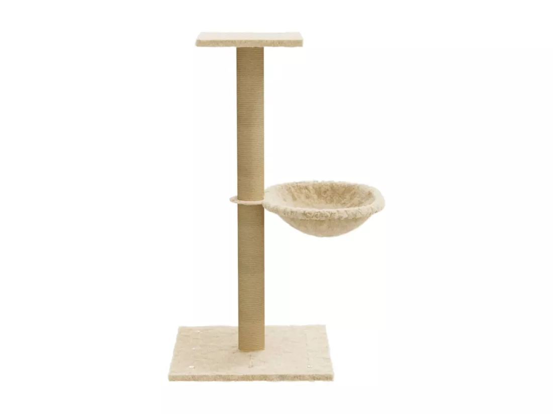 Arbre à chat avec griffoir en sisal Crème 74 cm