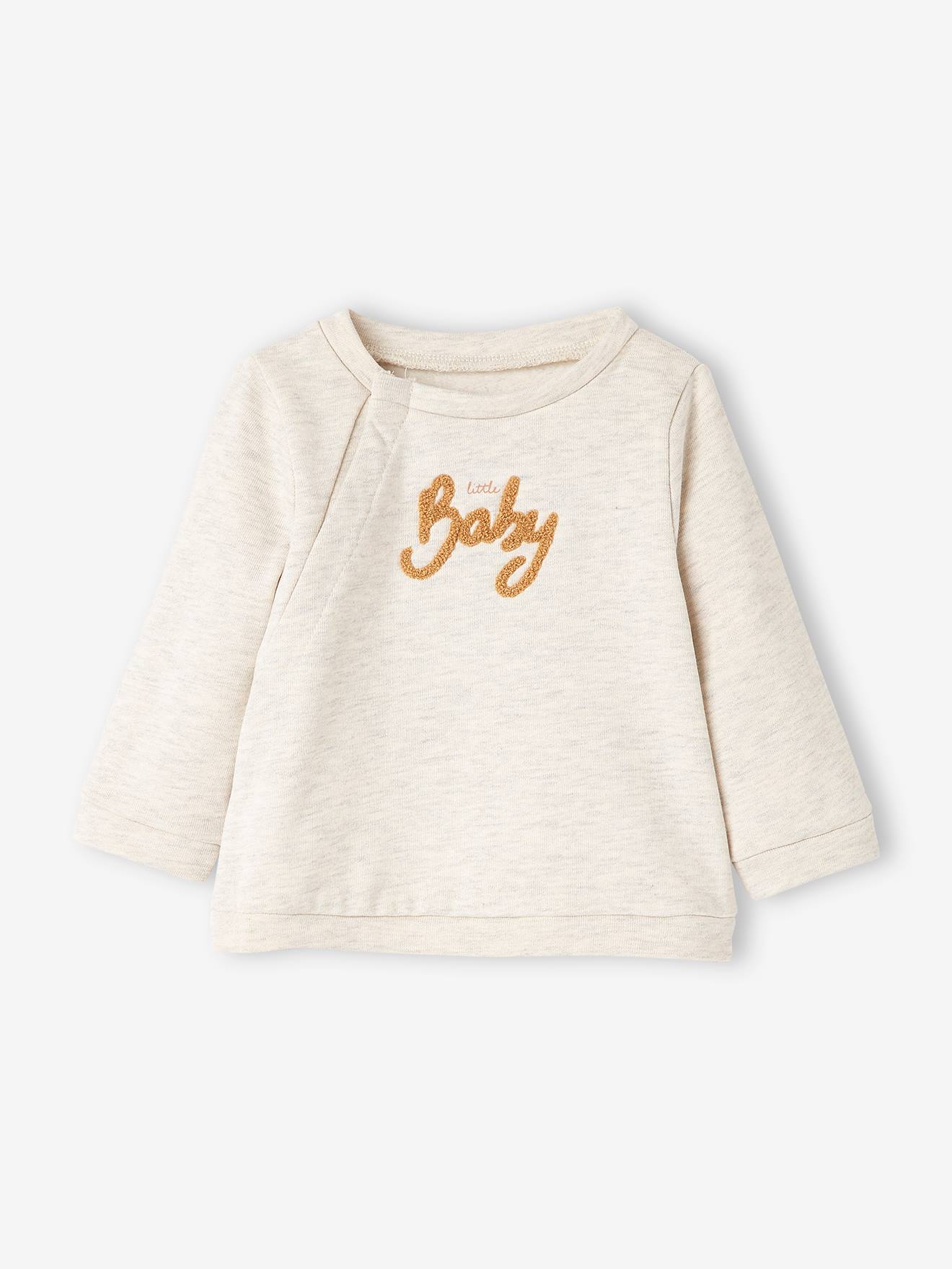 Conjunto de pelúcia para bebê de 3 peças, tamanho médio para recém-nascido, bege mesclado.