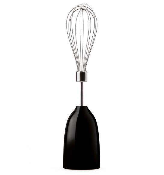 (4-tlg. Set) Edelstahl Stabmixer 50's Retro Style (HBF03BLEU) - Schwarz