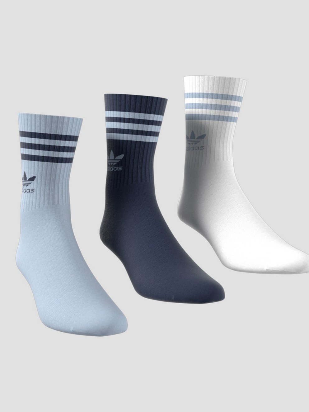 adidas Originals Crew 3 Pack Socks wonblu/nindig/white