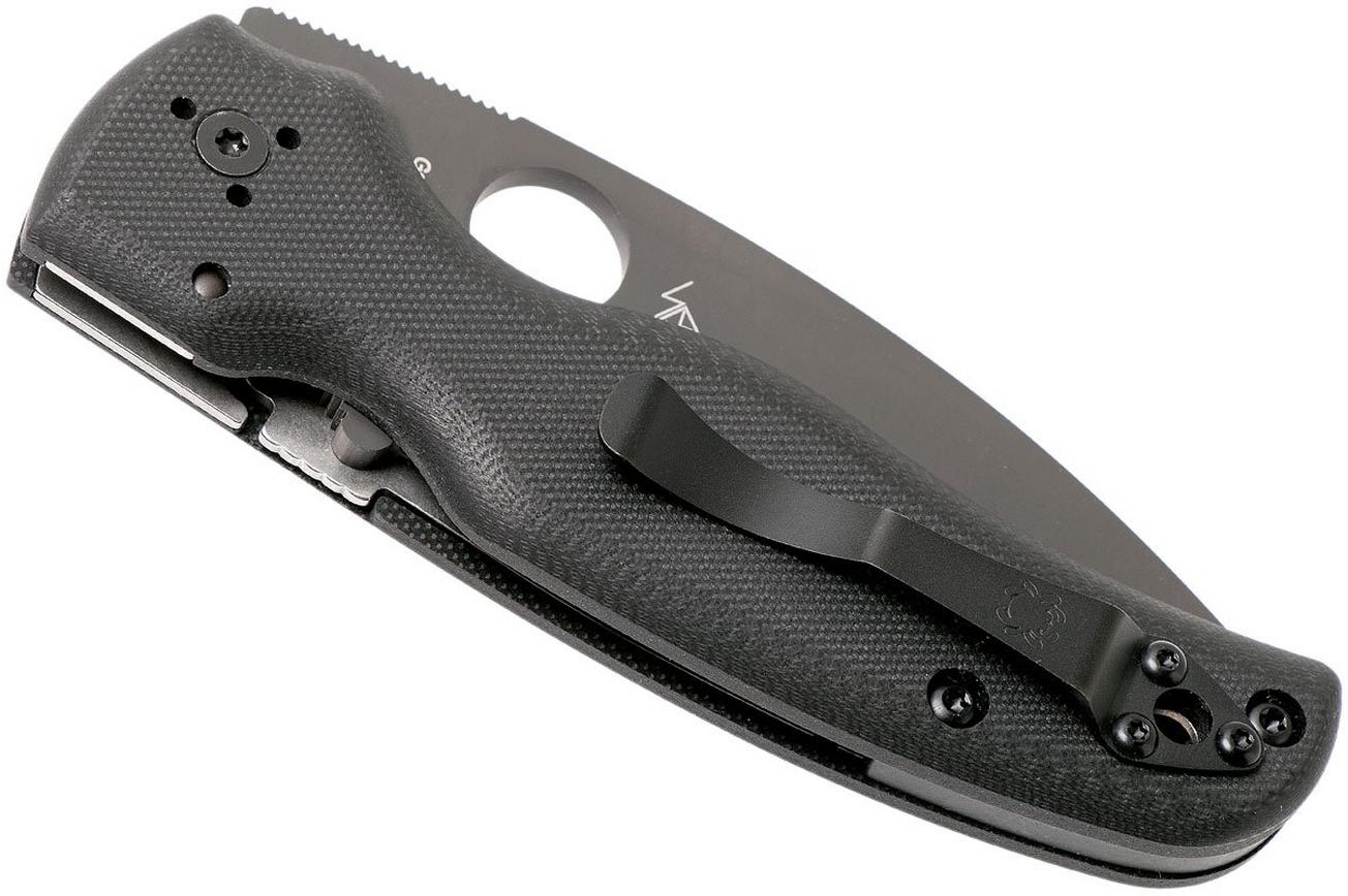 Spyderco Shaman C229GSBK Serrated zakmes, Sal Glesser design