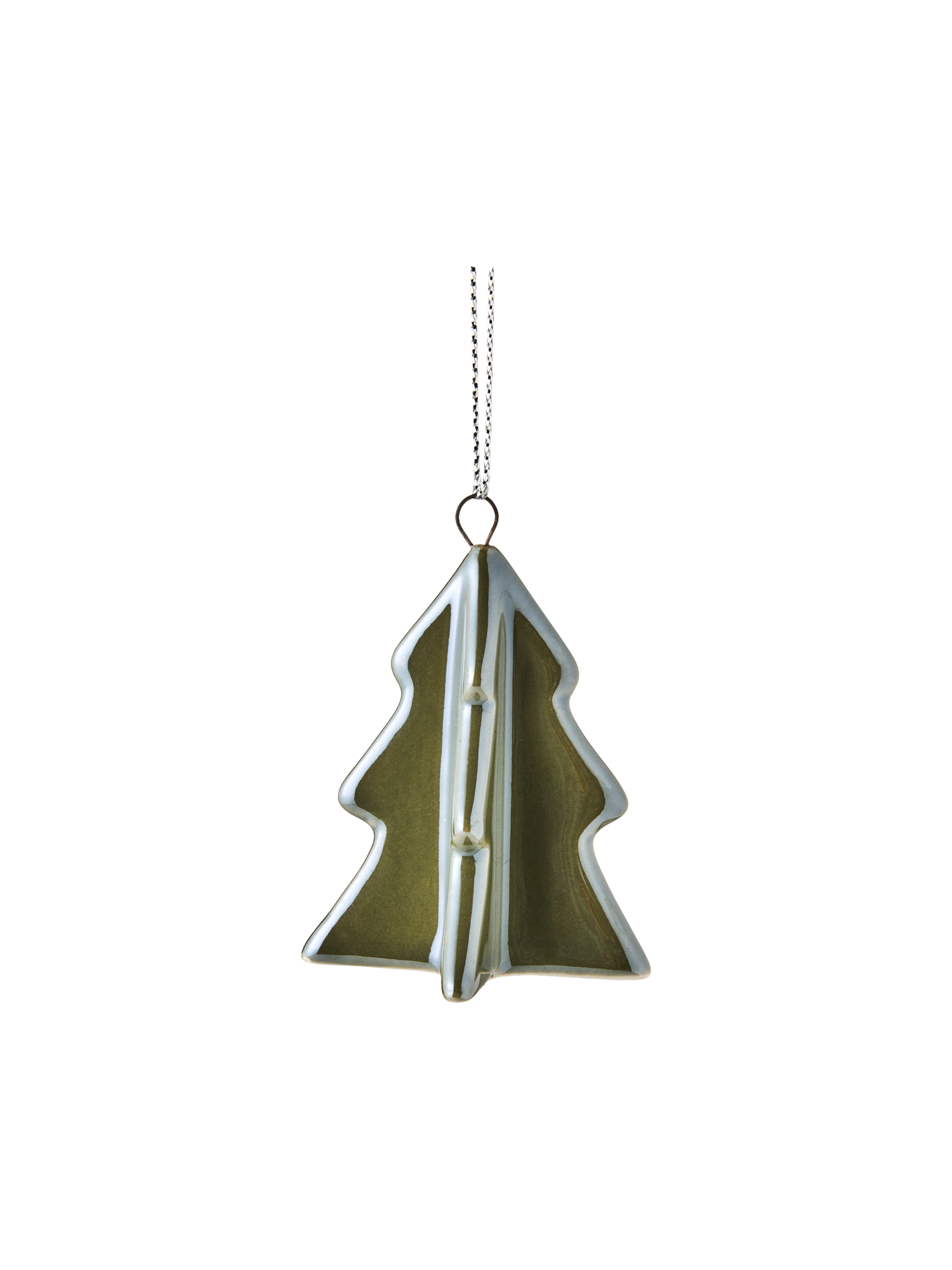Juleophæng med træ | 6 cm. | Dusty Green