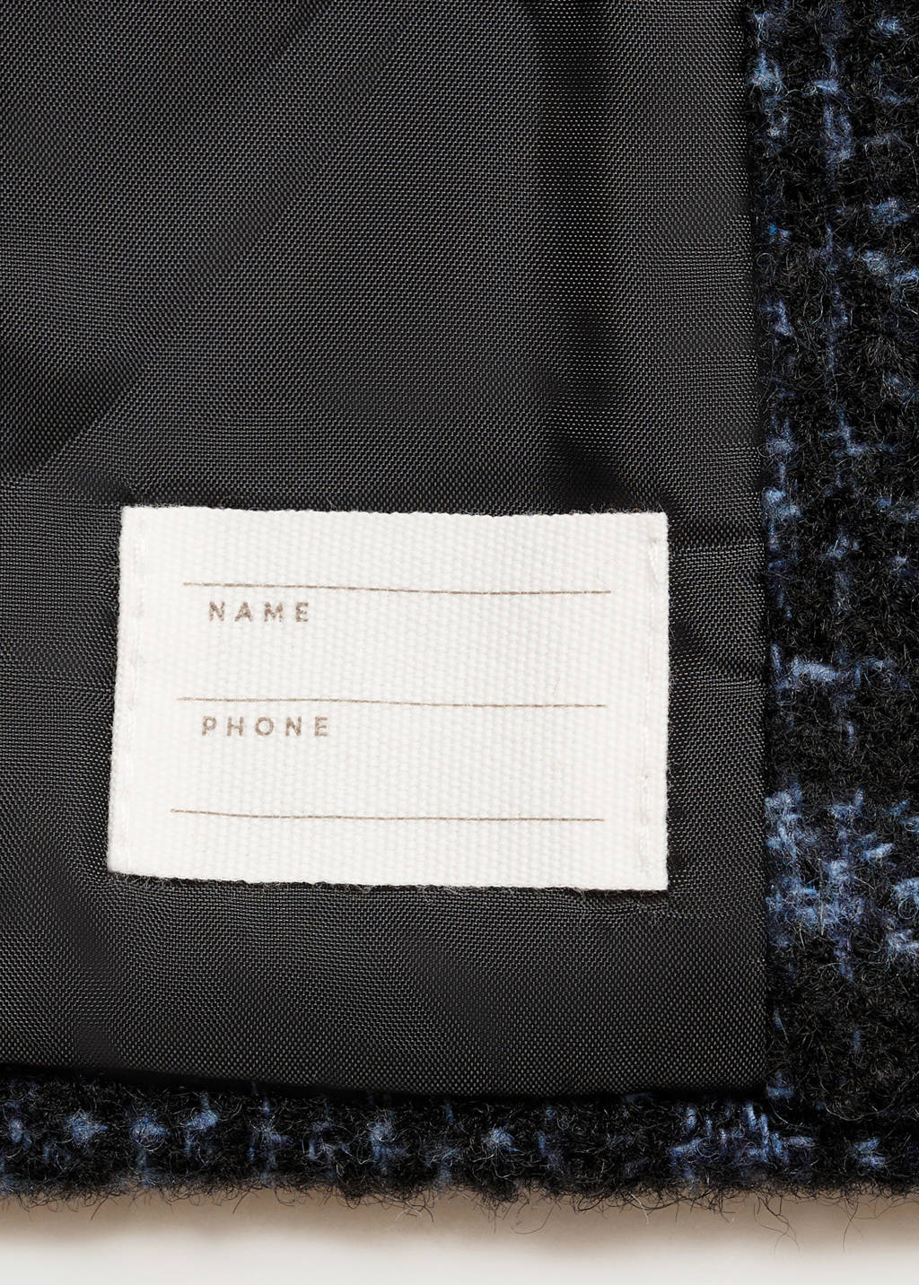 Mango Kids geruitewinterjas donkerblauw