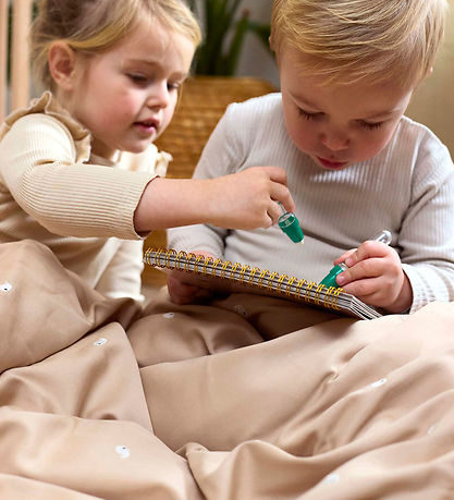 Filibabba Senget?j - Junior - Warm Grey/Broderet Hvalen Christia
