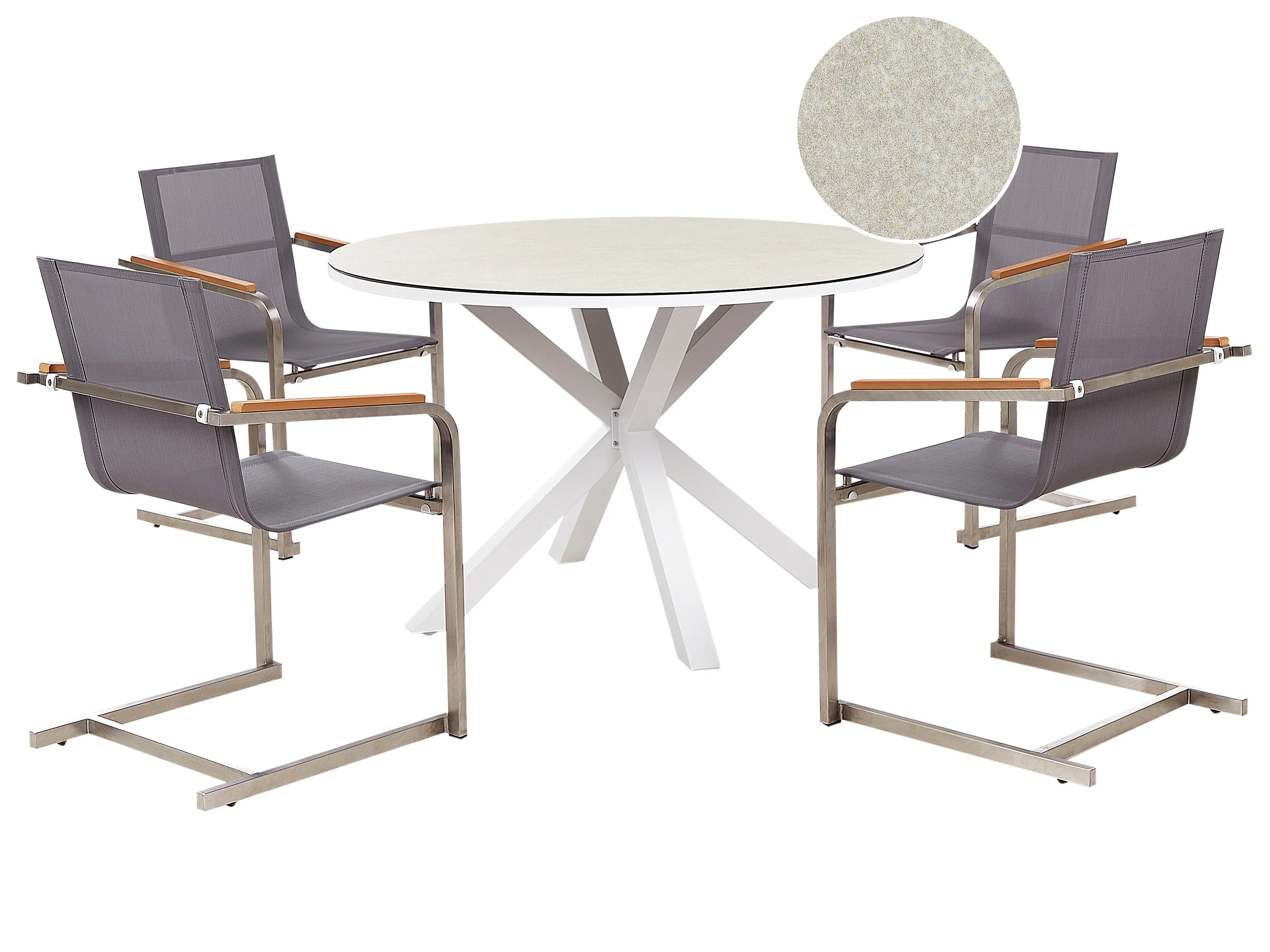 Tuinset 4-zits MALETTO/COSOLETO Metaal Taupe