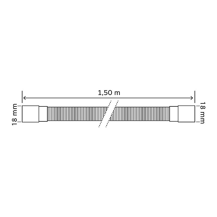 Canne de vidange pour machine à laver 1,5m Somatherm