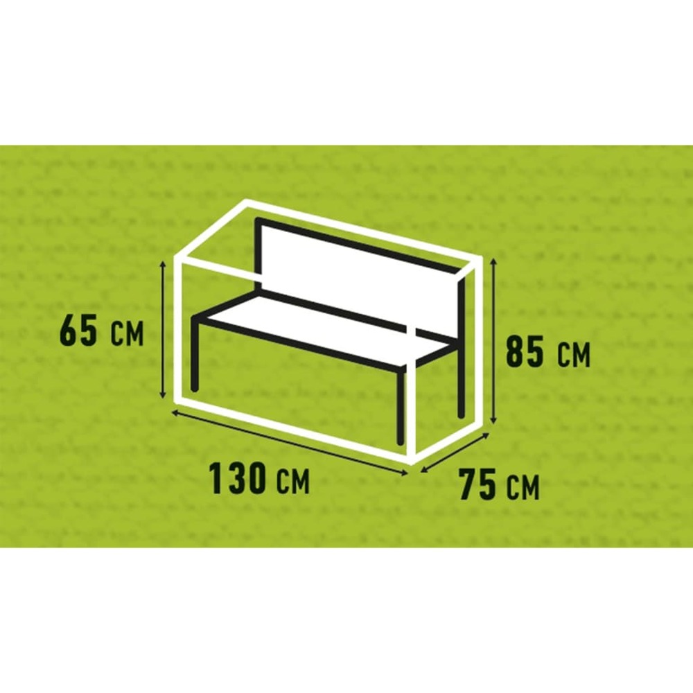 Housse de banc de jardin 130x75x65 cm gris
