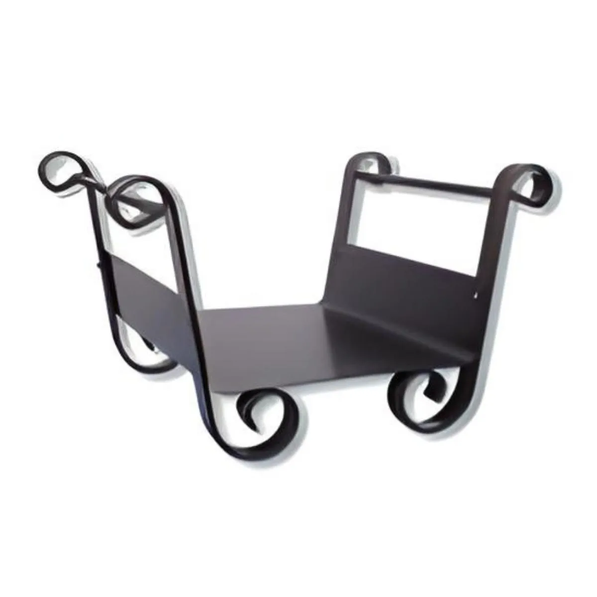 Visiodirect Panier à bûches - Noir