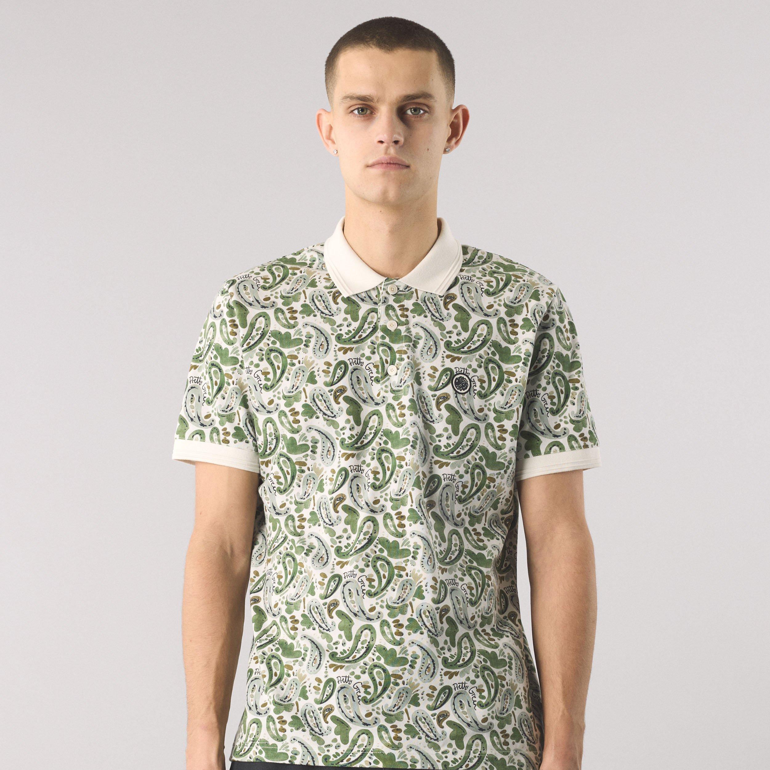 Pretty Green Aquarelle Paisley Polo Shirt