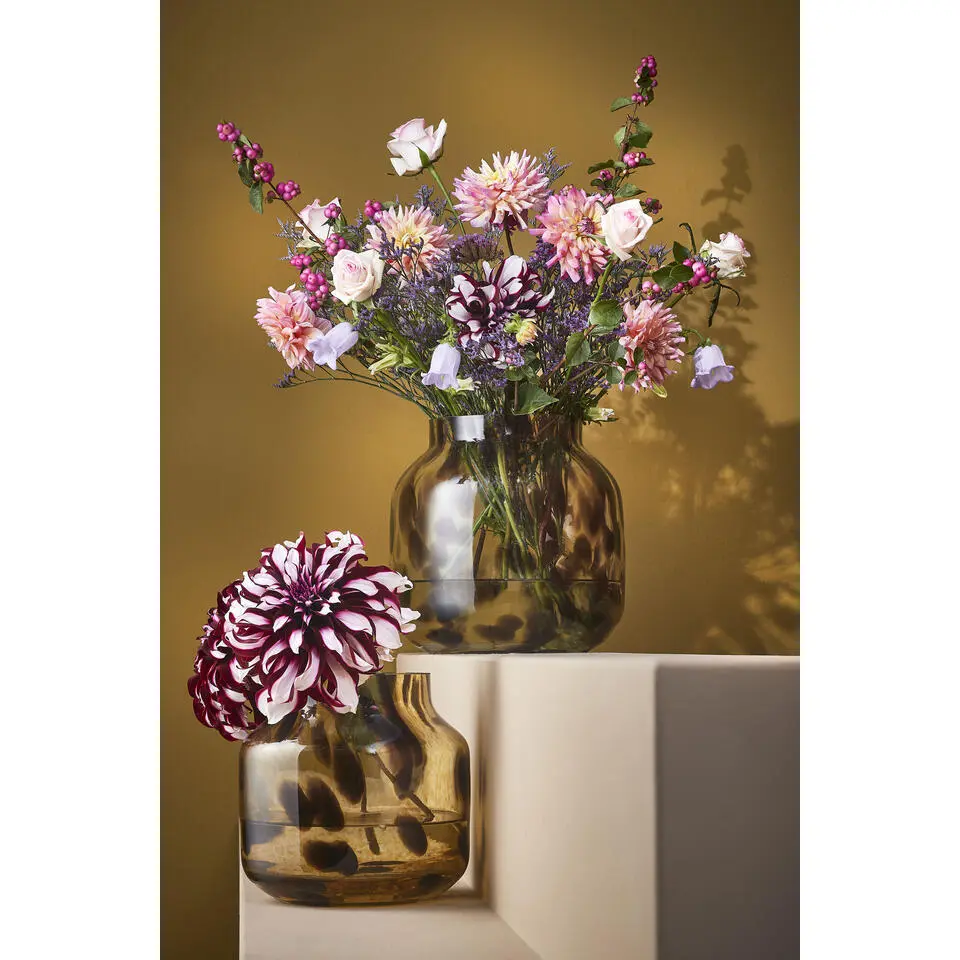 Mica Decorations Pantera Vaas Bruin Ø19 cm