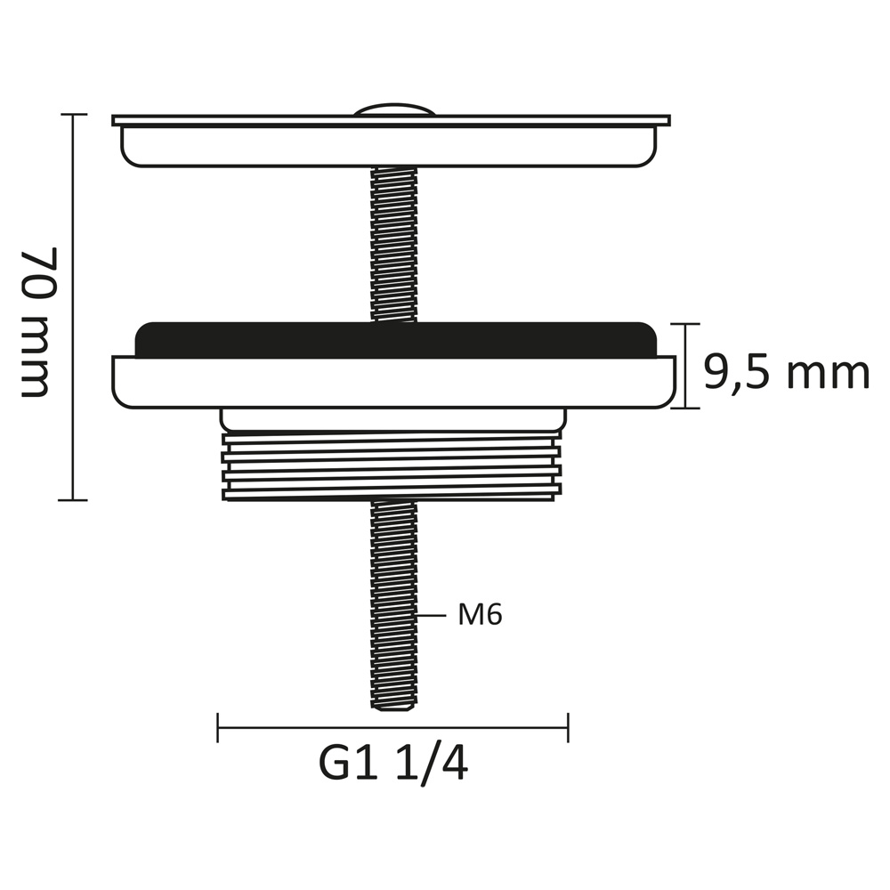 Differnz afvoerplug mat wit