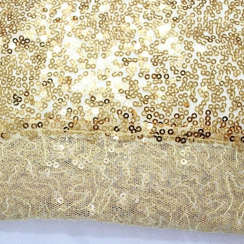 (120x180cm) Glitzer Tischdecke Party Dekoration Pailletten Tisch Tuch - Gold