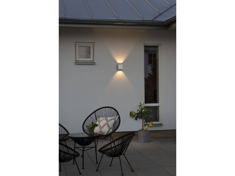Konstsmide Wandleuchte Chieri, 3000K, 4W, Anthrazit Aussenwandleuchte