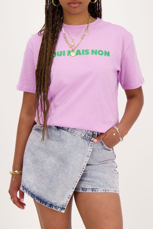 Lila T-shirt ''Oui mais non''
