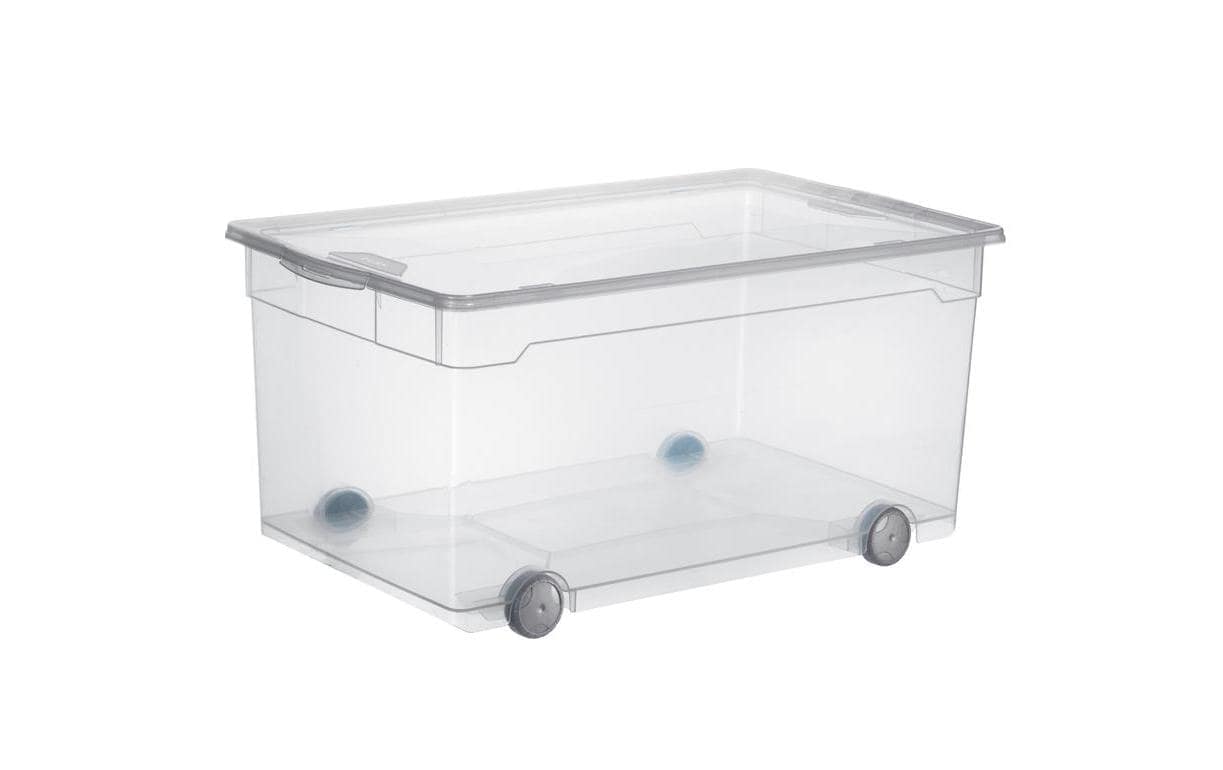 ROTHO Aufbewahrungsbox »Clearbox mit Rollen 63 Liter«