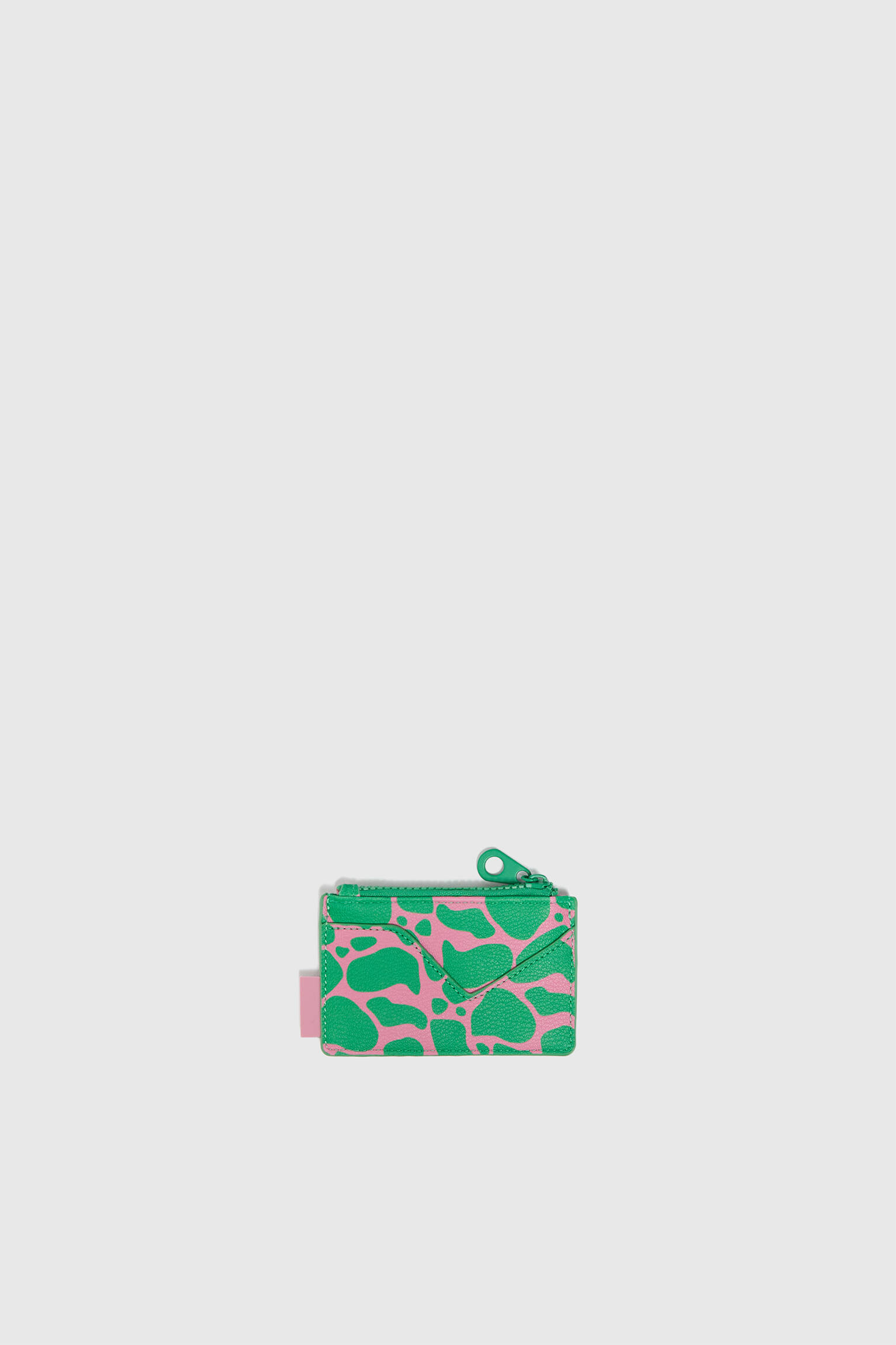 CARTEIRA PORTA-CARTÕES ESTAMPADA - VERDE