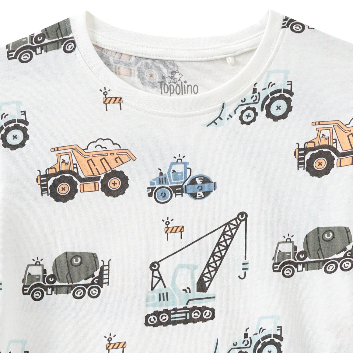 Topolino Jungen T-Shirt mit Fahrzeug-Prints weiss