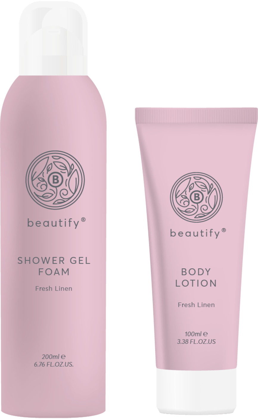 Beautify gavesett med dusjskum og bodylotion