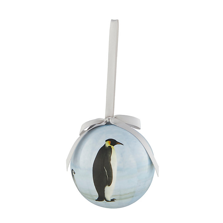 Boule de noël image pingouin à suspendre