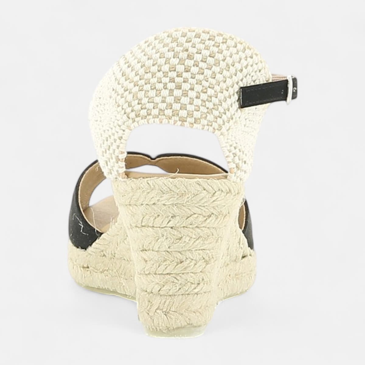 Espadrilles à talon compensé Femme noir