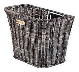 BASIL Panier À Vélo Bremen Rattan Look Avec Support De Guidon 27 X 35 X 29 Cm